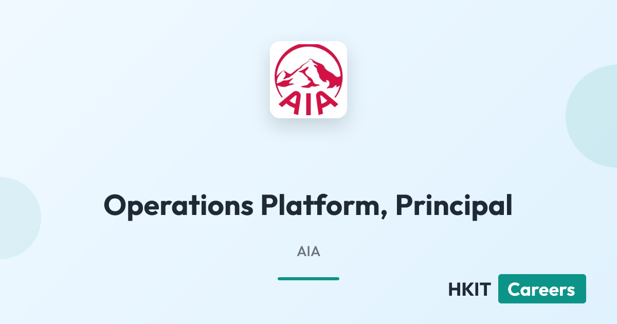 Operations Platform, Principal at AIA