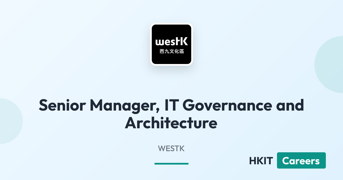 Senior Manager, IT Governance and Architecture at WESTK
